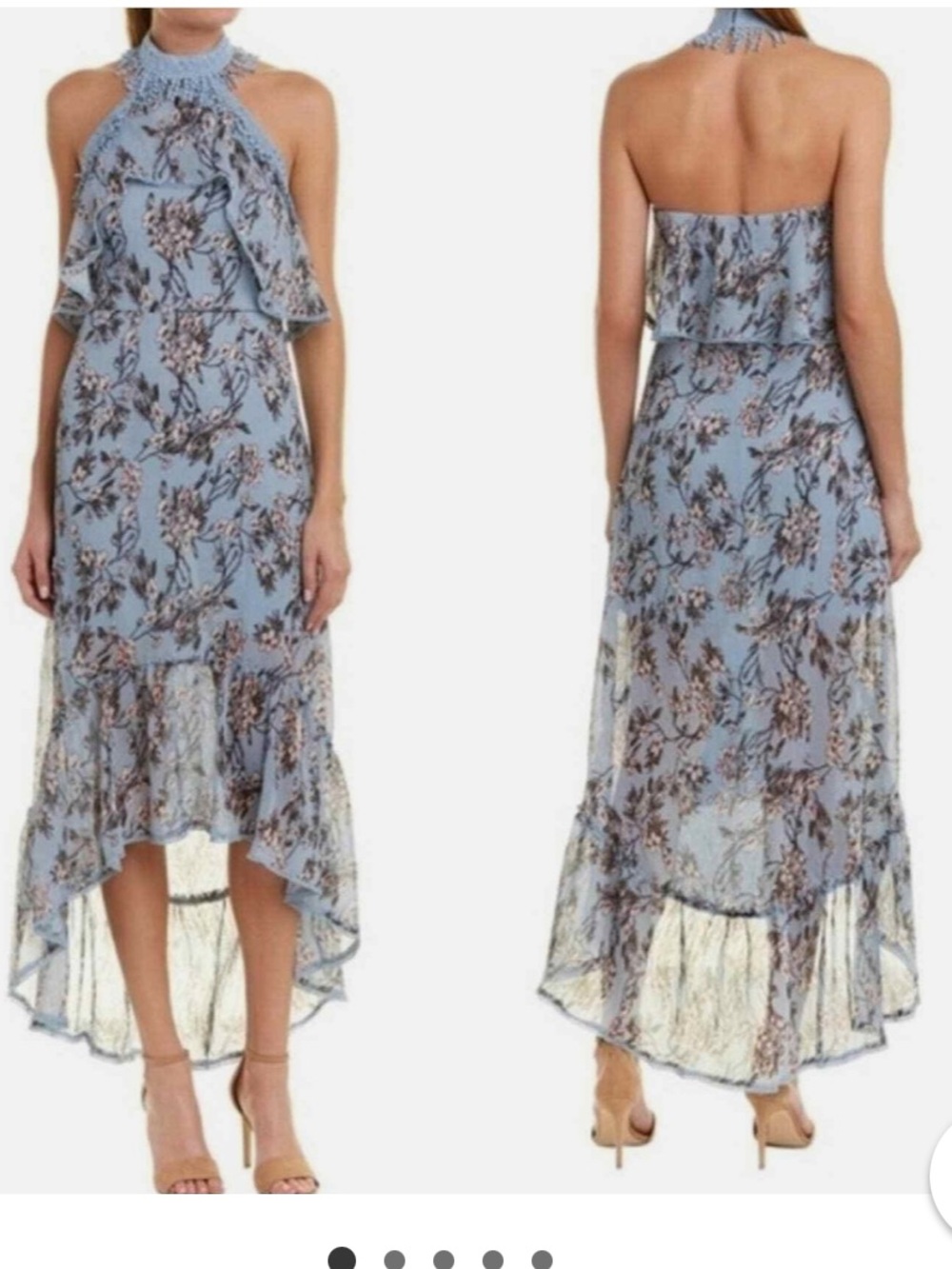 Foxiedox Lillian Halter Floral Dress
Maxi High Low Size Large